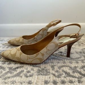 Coach Zarya Signature C Slingback Heels